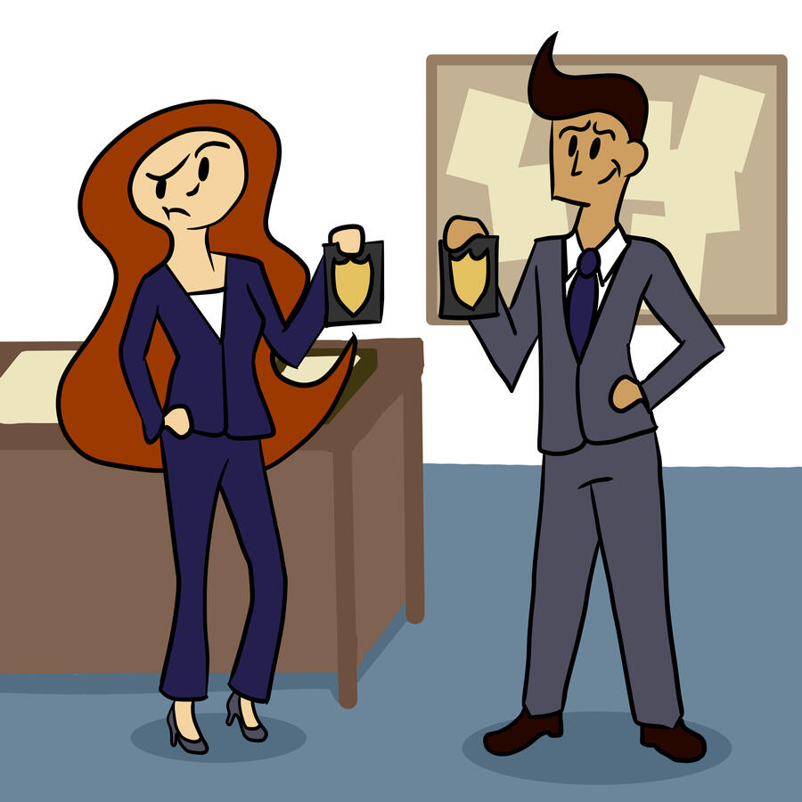 Lisa Copper and Franklin Fuzz - hand-drawn digital art